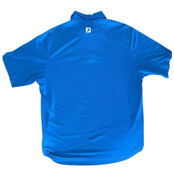 FootJoy FJ Blue Golf Polo TPC Sawgrass Logo Men’s Large Performance Shirt - Picture 6 of 11
